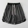 Calça de Basquete Szxar de Malha Respirável Americana Masculina de Verão Tamanho Grande Esportiva Casual Estilo High Street Shorts com Cordão