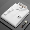 Polo de Algodón Casual de Negocios para Hombre Verano 2025 Manga Corta Ajustado