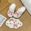 Acessórios de Laço Coração de Morango Simples Ins Feminino Coração com Buraco Fivela de Sapato Flor de Sapato Fofa Versátil de Alta Qualidade