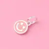 Cuentas Separadoras Cara Sonriente de Plata S925 Accesorios de Pegamento Cuerda de Cuentas Tejida a Mano DIY Pulsera Material de Joyería de Cuentas Sueltas Coloridas