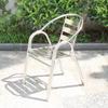 Mesas y Sillas de Exterior Balcón al Aire Libre Mesas y Sillas de Acero Inoxidable Tienda de Té con Leche al Aire Libre Ingeniería Comercial de Ocio Combinación Creativa de Mesa y Silla