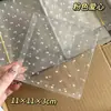Caja de Empaque para Gomas de Pelo Hechas a Mano, Caja de Regalo Transparente de PVC para Pasadores de Pelo Personalizados, Tarjeta de Papel Impresa Plegable para Accesorios de Pasadores de Pelo