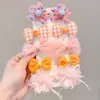 Grampo de Cabelo Flor Laço Fofo Estilo Coreano Acessório de Cabelo para Meninas Pequenas, Presilha para Franja, Grampo de Cabelo para Crianças, Não Danifica o Cabelo, Acessório de Cabelo para Meninas