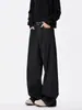 Jeans de mezclilla retro de pierna ancha estilo americano, corte limpio, marca de moda, talla grande, pantalones rectos holgados con una bonita caída