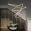 Sala de estar de villa, candelabro de comedor de alta gama, dormitorio minimalista italiano, escalera de caracol, lámpara de techo dúplex, estilo de lujo ligero, diseño inclinado