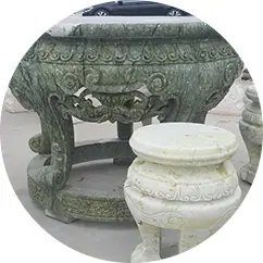 精选源材 中式天然石材仿古石桌石凳