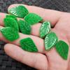 Dragón de Jade Jade Jade colgante de hoja verde seca Yang colgante de hoja verde accesorios de hoja de jade verde cuentas sueltas