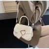 Bolsa Pequena Texturizada Retrô para Mulheres, Nova Bolsa de Mão Tendência Estilo Coreano, Bolsa de Ombro Transversal Elegante e Simples Venda por Atacado