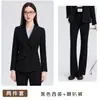 Roupa para entrevista de concurso público de outono: Blazer preto para mulheres, adequado para ocasiões formais, terninho profissional com calça pantalona