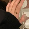 Anillo Retro Ojo de Tigre Maillard para Mujer Lujo Accesible Diseño de Nicho Anillo de Dedo Índice de Gama Alta Anillo Abierto Accesorios para Anillos
