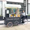 Triciclo invertido de tres ruedas, bicicleta móvil, carrito de comida para mercado nocturno, puesto multifuncional exterior de arrastre manual