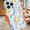 Fondo Azul Margarita Anti-Caídas Transparente Funda Adecuada para Serie Iphone15/16/17 Promax/14 Protección de Funda para Teléfono Móvil