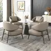 Juego de mesa y sillas para recepción y negociación de negocios, adecuado para apartamentos pequeños, salas de estar, balcones y áreas de ocio; una combinación de sofás y sillas de tela de lujo ligero