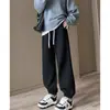 Pantalones deportivos a prueba de viento color café para mujer, nuevo estilo 2026 para otoño e invierno, casual, estilo del noreste, pantalones gruesos de algodón con puños elásticos, pantalones tipo sudadera de lana de cordero