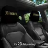 Funda para reposacabezas de coche con patrón de texto, funda para almohada de coche, funda de asiento a prueba de polvo, se puede personalizar con tu propio diseño como funda para reposacabezas y cuello