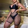 Saia Sexy Justa ao Corpo com Design sem Costas, Lingerie Europeia e Americana Transfronteiriça, Conjunto de Roupas de Rede Peça Única, Conjunto de Lingerie Camisola de Comércio Exterior E101