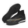 Zapatos de fútbol de caña alta de talla grande 32-47 transfronterizos para hombres, mujeres, adultos y niños, adecuados para competición y entrenamiento, con tacos TF y tacos redondos largos AG
