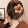Pinza de Pato de Tela Dulce para Peinar el Cabello en la Parte Posterior de la Cabeza, Pinza para el Cabello Exquisita de Gama Alta para Mujeres, Pasador de Tela con Lazo