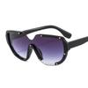 Gafas de sol de una pieza, distintivas y divertidas, de estilo hip hop, con decoración de estrellas y celebridades cibernéticas, gafas de sol modernas con personalidad callejera, gafas de moda 8721