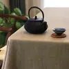 Mantel de Mesa de Café Clásico Vintage Inspirado en Zen de Color Sólido Rectangular Estilo Nórdico Algodón Lino Tela Inspirada en Zen Hecho a Medida Liso