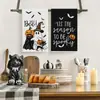 Toalla de Cocina de Halloween Transfronteriza Waffle Absorbente Personalizable Multifuncional para Lavar Platos Limpieza Toalla de Cocina
