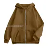 Comércio Exterior Amazon Site Independente Moletom Masculino Manga Longa Zíper Oversized Streetwear Hoodie Largo em Estoque