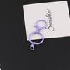 Anillo plano pintado con cierre de langosta juego de tres piezas llavero diy hecho a mano muñeco hecho por uno mismo accesorios de hebilla colgante para bolso