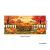 Banner de puerta de garaje para Acción de Gracias, gato negro de Acción de Gracias, calabaza, fondo de pavo, fondo de cosecha de otoño
