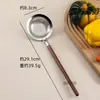 Al por mayor espátula de acero inoxidable 304 estilo japonés madera maciza bambú cuchara para sopa colador público cocina de hotel cuchara multifuncional para hot pot