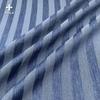 Estilo Nuevo Lavable Mezcla de Algodón y Poliéster Tejido Vaquero Camisa Vestido de Moda Pantalones Casuales Tela Jacquard Rayada