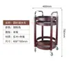 Carrito de Comedor Comercial KTV de Hotel de Tres Niveles de Acero Inoxidable y Vidrio Carrito para Bebidas Carrito de Entrega de Comida para Salones Privados de Restaurante Carrito de Mano para Pasteles