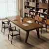 Escritorio Grande Largo de Madera Maciza Mesa de Estudio Lectura Doble Persona Sala de Estar Escritorio de Oficina Moderno Simple Mesa de Conferencias Mesa de Trabajo
