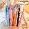 Caneta Gel Retrátil Estilo Ins Fofa Ponta Esférica 0.5mm Preta Material de Papelaria Atacado para Estudantes