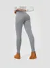 Leggings grossos e quentes para mulheres, forrados com fleece, de cintura alta, slim fit, para outono e inverno, transfronteiriços da Amazon