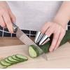 Protector de dedos de acero inoxidable para recoger verduras, funda protectora para dedos, funda para dedos, funda para dedos, cuchillo para pulgar para pelar ajos y judías