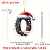 Novas Decorações de Natal Digitais Personalizadas Transfronteiriças 0-9 Decorações de Árvore de Natal Penduricalhos para Retrovisor de Carro