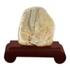 Base de Pedra Retangular Vaso de Buda Aquário para Bonsai Artesanato Enfeites Suporte Sólido de Pedra e Madeira Venda por Atacado