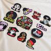 Novos adesivos de pano adesivos de personagem de desenho animado adesivos de pano bordados adesivos de roupas de menina adesivos de remendo bordados por computador apliques de casal