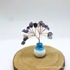 Árbol de la Fortuna de Cristal Natural Transfronterizo Árbol de la Vida Mini Adornos Pequeños Decoración para Hogar Coche Escritorio Jarrón Árbol de Cristal