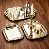 Bandeja Transfronteiriça de Lanches e Doces de Luxo Leve para Sala de Estar, Hotel, Restaurante, Bolo de Casamento, Sobremesa, Decoração de Frutas e Bandeja de Exibição