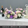 Arreglo Floral de Mesa Larga Primavera/Verano, Decoración para Fiesta de Cumpleaños, Exhibición en Mesa Larga de Conferencia, Flores Artificiales