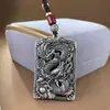 Chaveiro Dragão Dominador Vintage Tendência Dragão Chinês Artesanato Dragão Viaja Pelo Mundo Pingente Quadrado Oco Ornamento de Carro