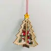 Suministros para Decoración Navideña Adornos Navideños de Madera Creativo Papá Noel Rojo Adornos Colgantes de Madera Calados