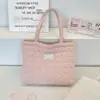 65253m Bolso Tote Acolchado de Lunares Blancos y Corazones Estilo Coreano para Niñas para Ir a Clase y al Trabajo, Bolso de Hombro de Gran Capacidad