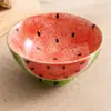 Tazón de Sandía con Cara Sonriente Pintado a Mano de Fábrica Tazón de Arroz Cerámico para el Hogar Tazón de Sopa Color Bajo Esmalte de Hotel Tazón de Desayuno Tazón de Ensalada de Frutas