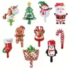 Navidad Transfronteriza Papá Noel Muñeco de Nieve Árbol de Navidad Decoraciones Globo Película de Aluminio Mini Globo Escena Navideña Tela