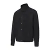 Suéter de punto de mezcla de lana con cuello alto medio, unisex, otoño/invierno, estilo retro old money, corte relajado, cárdigan, prenda de abrigo