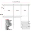 Closet walk-in vestiário metálico aberto pilar A parede de alvenaria quarto armário de roupas montagem cabideiro depósito