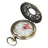 Nuevo Reloj de Bolsillo Vintage Hueco con Tapa Brújula de Bronce Regalo Promoción Publicitaria Camping al Aire Libre Montañismo