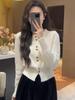 Chaqueta Corta de Punto Estilo Tweed Cárdigan de Punto Ropa Exterior 2024 Nuevo Top Punto de Otoño Temprano Estilo Primavera y Otoño para Mujer
